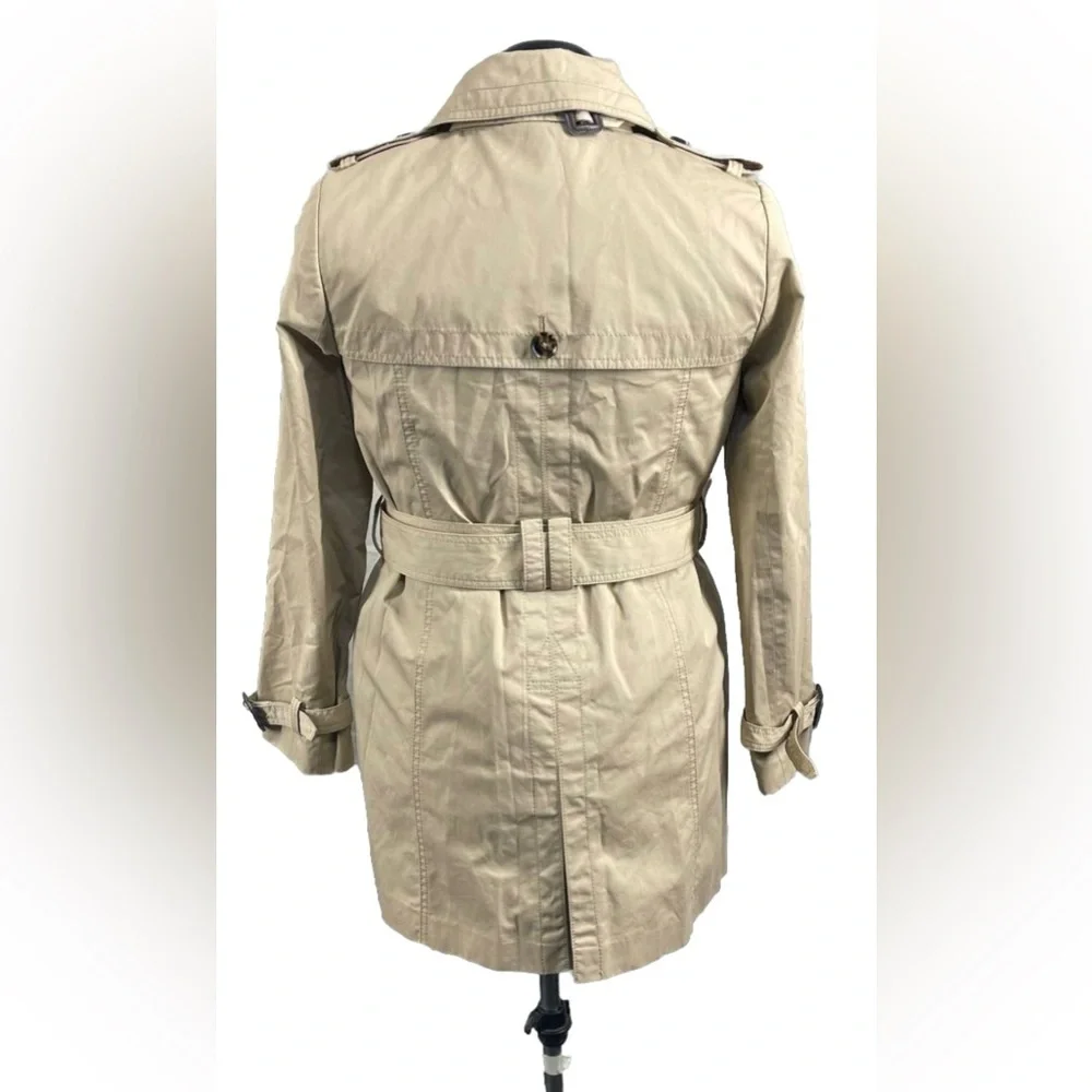 Trench Coat Classic Banana Republic Limonta Women's Sz SP Small Khaki 100 Cotton